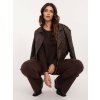 Hnedá dámska pletená súprava