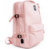 Ružový priestranný cestovný batoh Solier NOA