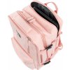 Ružový priestranný cestovný batoh Solier NOA