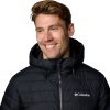 Čierna pánska športová prešívaná bunda Columbia Powder Lite II Hooded Jacket