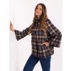 Dámsky károvaný oversize kabát