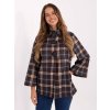 Dámsky károvaný oversize kabát