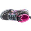 Čierne dievčenské svietiace členkové tenisky Skechers S-Lights: Unicorn Chaser - Jumping Magic