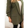 Khaki dámsky elegantný plus size blejzer