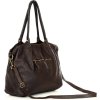 MARCO MAZZINI Kávovo hnedá kožená kabelka (Veľkosť ONE SIZE)