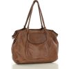 MARCO MAZZINI hnedá kožená shopper kabelka (Veľkosť ONE SIZE)