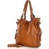 MARCO MAZZINI Camel kožená shopper kabelka