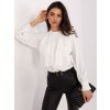 Smotanová dámska viskózová košeľa s volánmi