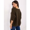 Khaki dámsky oversize sveter