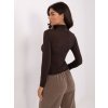 Tmavohnedá priesvitná blúzka z viskózy