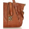 MARCO MAZZINI Camel dámska kožená shopper kabelka