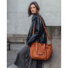 MARCO MAZZINI Camel dámska kožená shopper kabelka