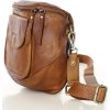 MARCO MAZZINI camel crossbody kabelka so širokým popruhom