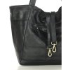 MARCO MAZZINI Čierna veľká dámska kožená shopper kabelka (Veľkosť ONE SIZE)