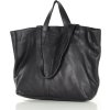 MARCO MAZZINI čierna shopper kožená kabelka