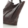 MARCO MAZZINI Tmavohnedá kožená shopper kabelka