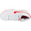 Bielo-červené kožené členkové tenisky Nike Dunk High Gs