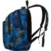 Peterson modrý školský batoh s rastlinnou potlačou a USB portom