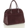 MARCO MAZZINI Vínová dámska kožená hobo kabelka