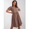 Hnedé dámske voľné šaty