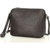 MARCO MAZZINI Tmavohnedá dvojkomorová kožená crossbody kabelka