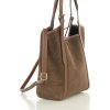 MARCO MAZZINI Hnedá priestranná kožená shopper kabelka