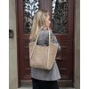 MARCO MAZZINI Béžová priestranná kožená shopper kabelka