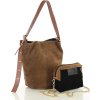 MARCO MAZZINI Hnedá dámska kožená shopper kabelka
