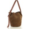 MARCO MAZZINI Hnedá dámska kožená shopper kabelka