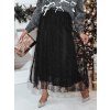Čierna tylová maxi sukňa FLISS