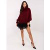 Vínový dámsky oversize rolák