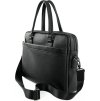 Čierna pánska priestranná a elegantná kožená taška na notebook (Veľkosť ONE SIZE)