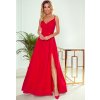 Elegantné červené maxi šaty DANIELE (Veľkosť S)