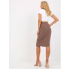 Hnedá ležérna midi sukňa
