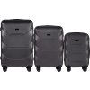 Tmavosivá sada cestovných kufrov PEACOCK