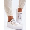 Biele dámske tenisky na platforme Lee Cooper