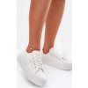 Biele dámske trampky na platforme Lee Cooper