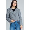 Dámsky sivý crop blejzer