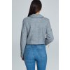 Dámsky sivý crop blejzer