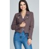 Dámsky tmavohnedý crop blejzer