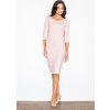 Ružové šaty s výstrihom na chrbte