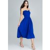 Modré šaty bez ramienok