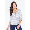 Sivá blúzka s prúžkami