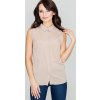 Dámska béžová blúzka bez rukávov