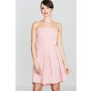 Dámske ružové šaty odhaľujúce ramená