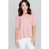 Dámska ružová blúzka s krátkym rukávom