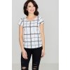 Dámska biela károvaná blúzka