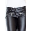Čierne koženkové nohavice so zipsami