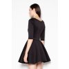 Čierne mini šaty s 3/4 rukávmi VT075 Black