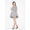 Šedé mini šaty s 3/4 rukávmi VT075 Grey